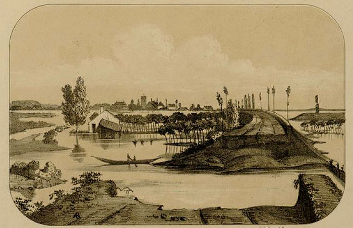 1856 : brèche de la levée de Saint-Pryvé
